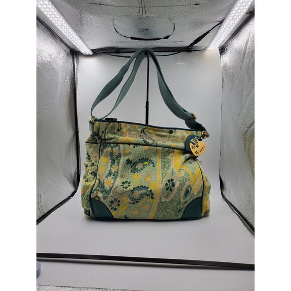 Juicy Couture Green Yellow Paisley Couture Baby Shoulder Bag Vintage Y2K - Picture 12 of 16